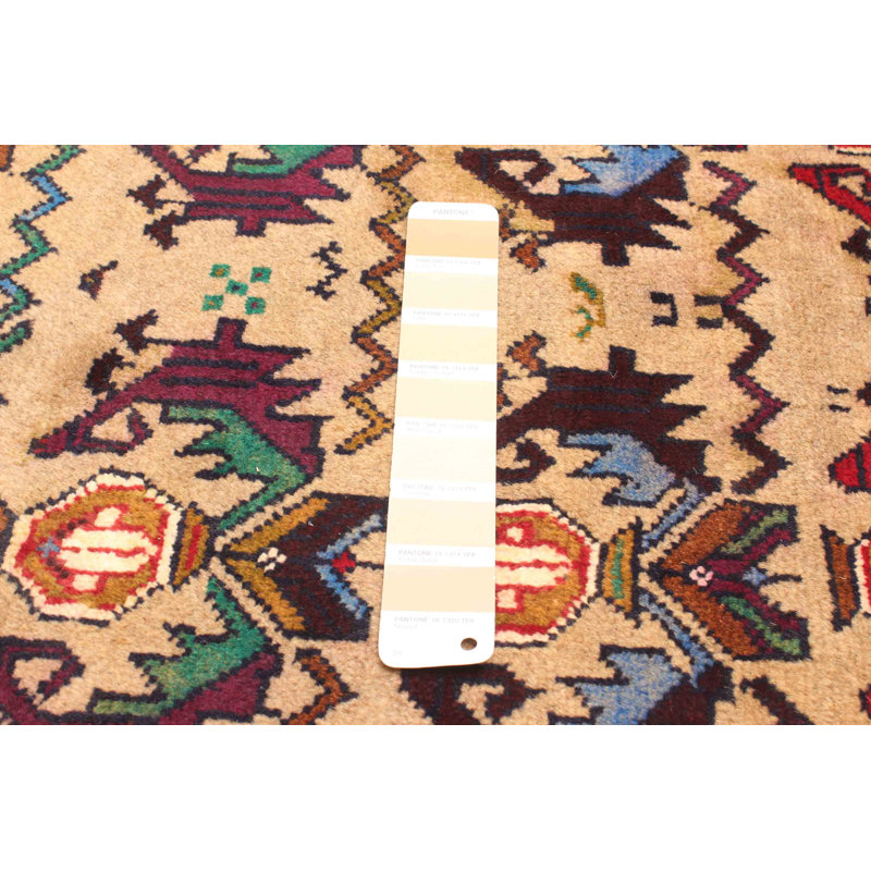 Tapis brun clair Teimani 3 pi 2 po x 4 pi 6 po