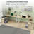 63" L-Shaped Reversible Standing Desk with Drawers & Shelves, Height Adjustable Executive Desk for Home Office-877688535