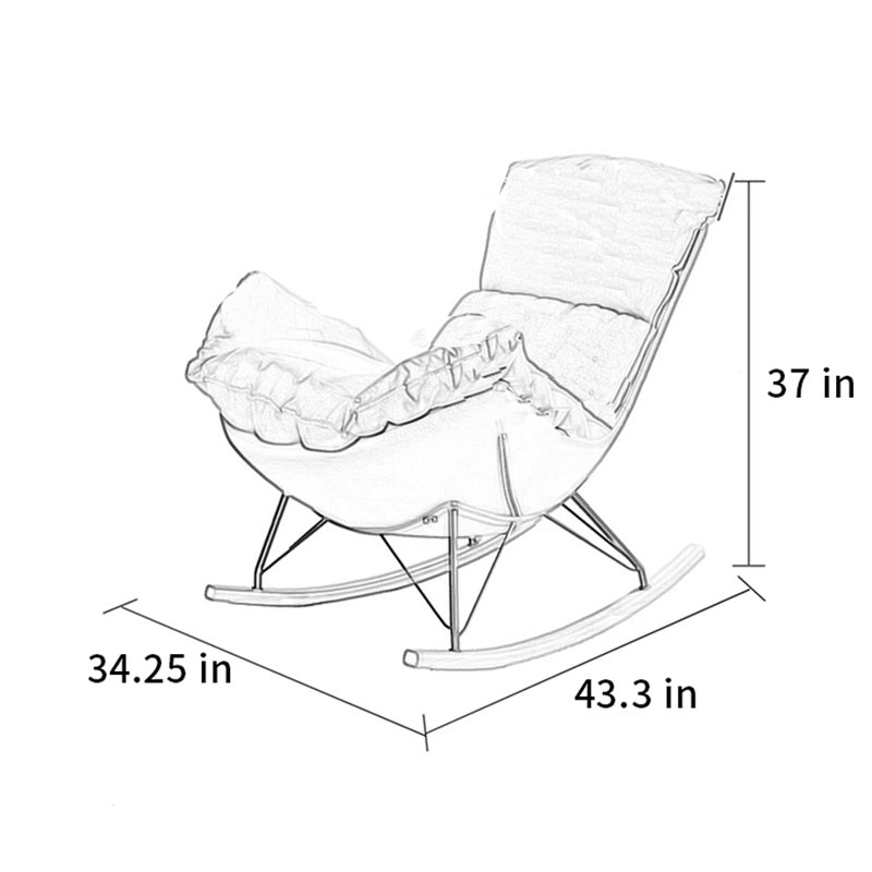 Premium comfort Rocking chair, Green