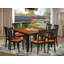 Ensemble de salle à manger 9 pièces comprenant une table carrée avec rallonge papillon et 8 chaises de cuisine, 54 x 54 pouces, noir et cerise-1007812920-1041292039