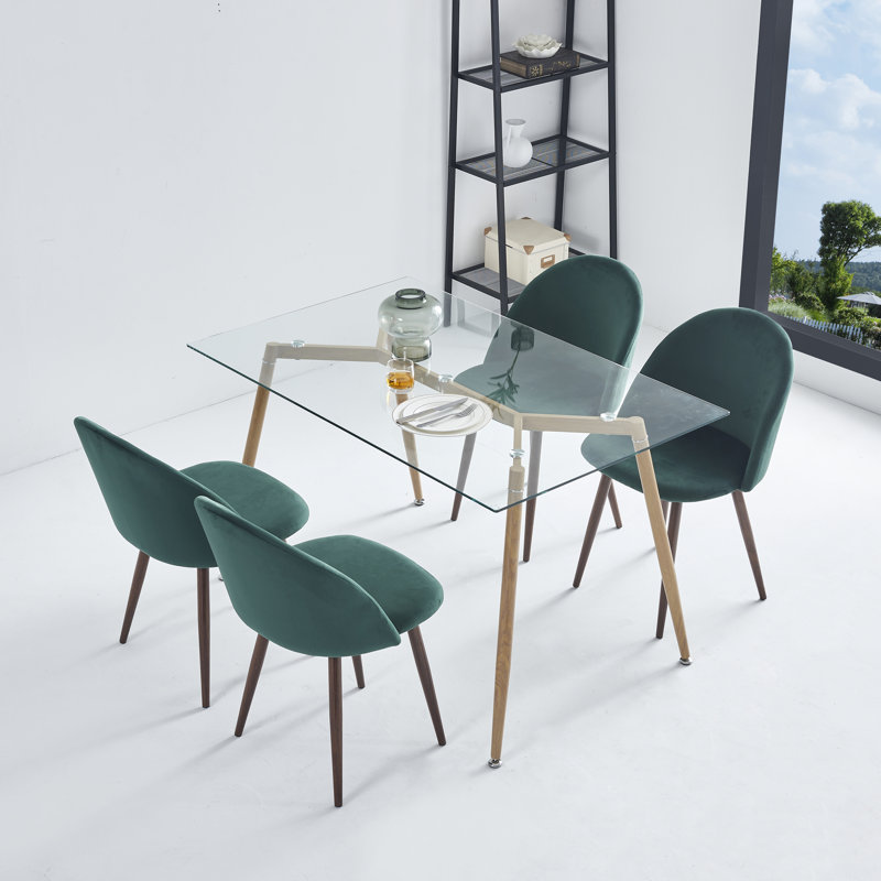 Ensemble repas pour 4 personnes Tillie, Vert, 5