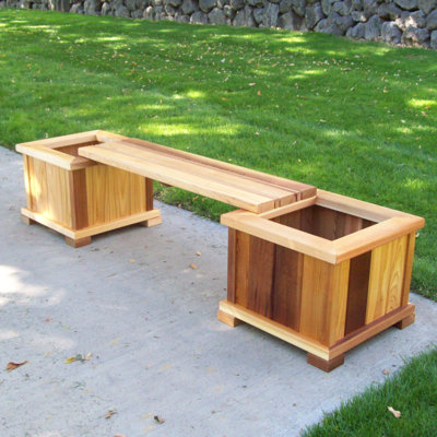 Camdenton Wooden Planter Bench by August Grove