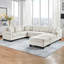 Canapé modulaire rembourré en U en chenille avec rangement et repose-pieds mobile pour les salons modernes-2142207065