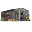 Remise de rangement extérieure 10 pi x 12 pi, très grande remise en métal avec portes verrouillables, fenêtres, petite maison en acier à l'extérieur idéale pour le jardin, la cour, le service de patio, le rangement d'outils, les poulaillers
