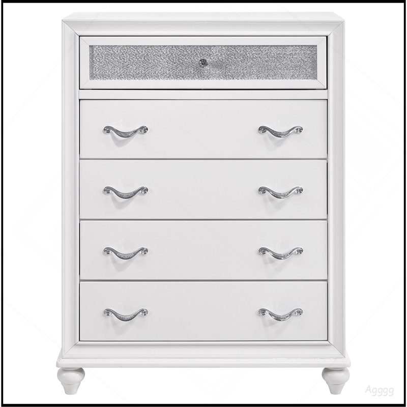 Randall White 5-drawers Chest