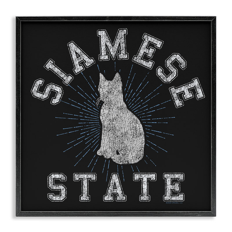 Art giclée par un chat siamois par Spirit Animals / Life Is High, Giclée encadrée noir minuit, H 12 po x l 12 po