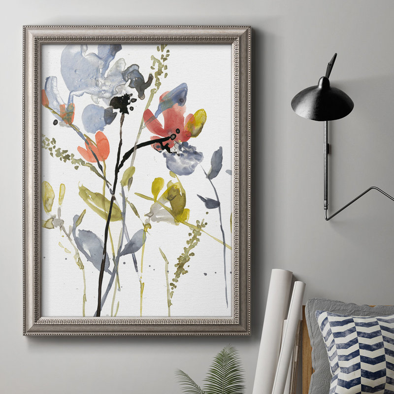 Flower Overlay II - Peinture sur toile encadrée, H 20 po x l 16 po x P 2,5 po