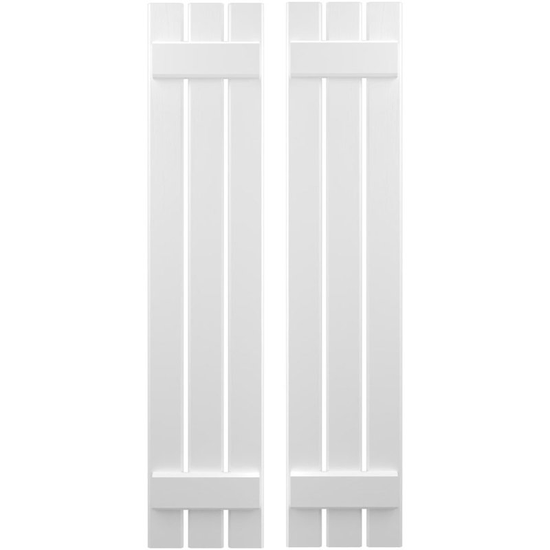 Volets de planche-n-lattes (par paire) Americraft (2 lattes), Blanc, 11 1/2", 32"
