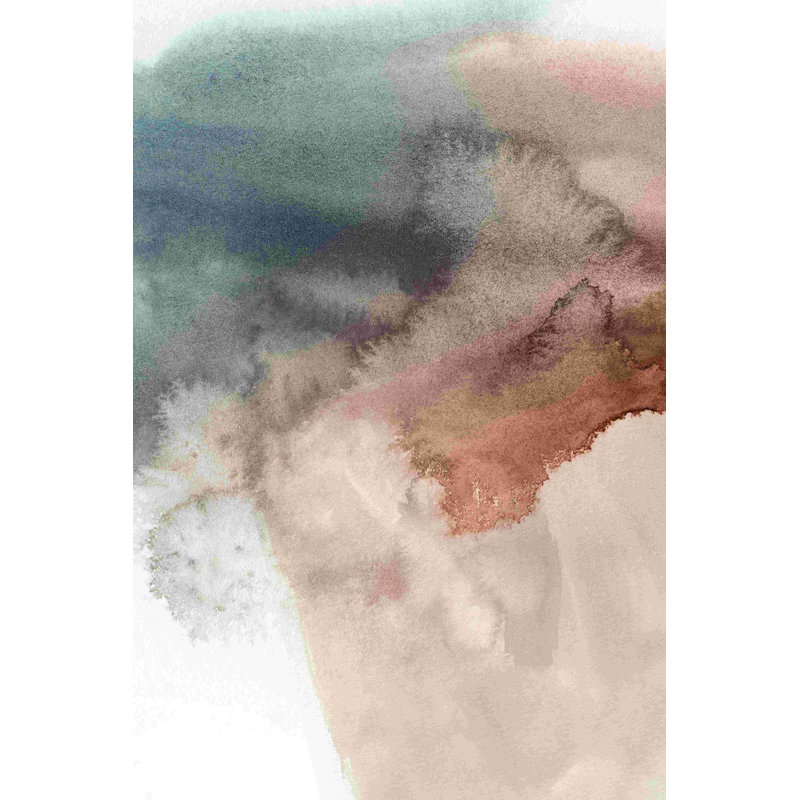 Red Ochre abstraite III - peinture sur toile tendue, H 12 po x l 8 po