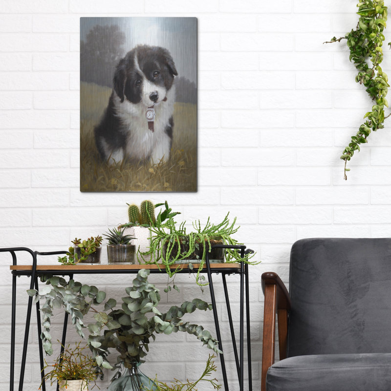 «Border Collie Puppy» par John Silver, H 16 po x l 12 po