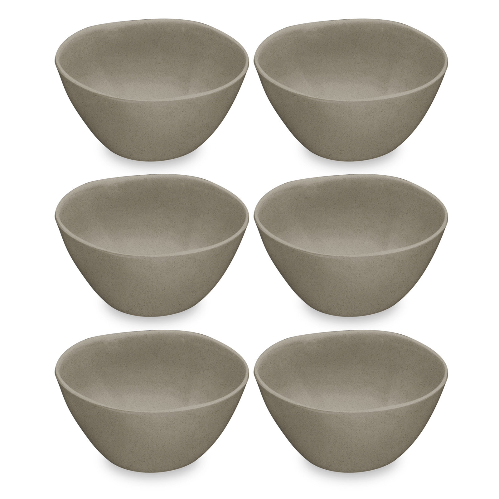 Laya Matte Melamine Rice Bowl, Gray