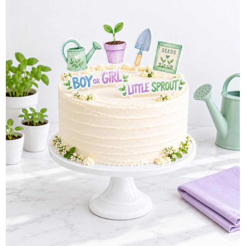 Ensemble de 6 décorations de gâteau Little Sprout