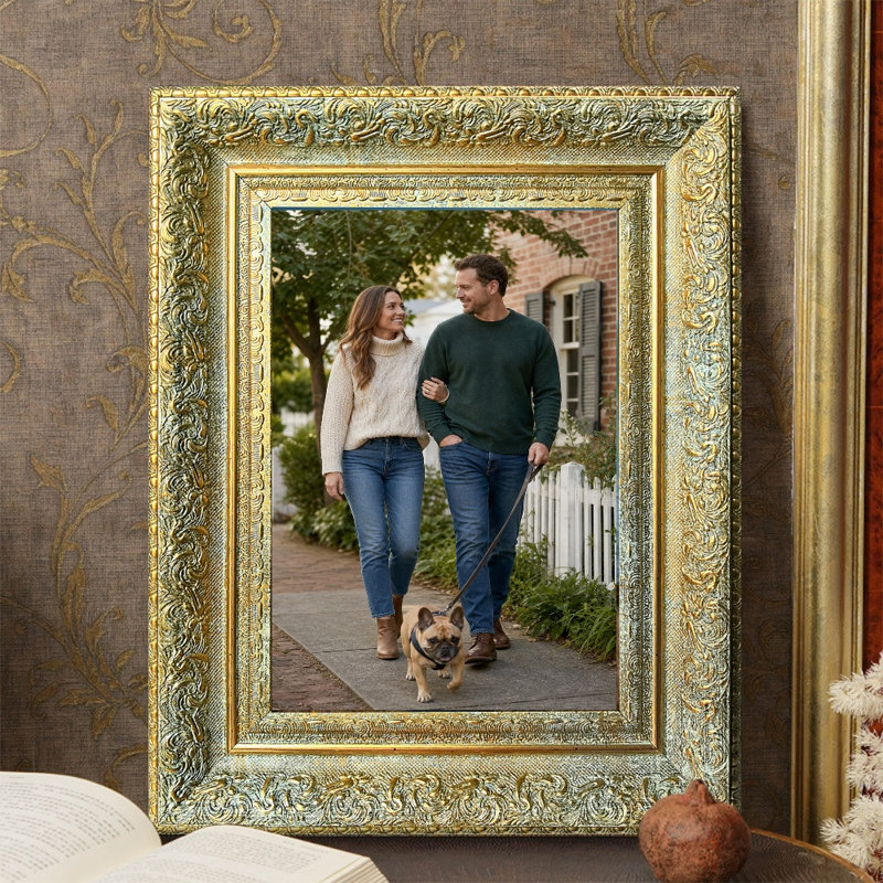Cadre photo 3 pièces 5 "x 7" doré antique pour décoration de chambre à coucher, Or antique, 3, L 5 po x H 7 po