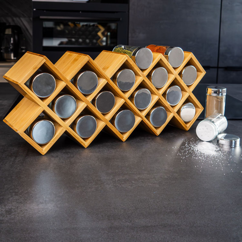 Freestanding Bamboo Spice Rack