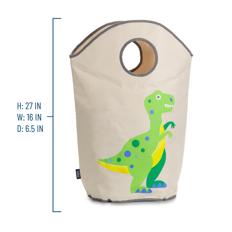 Panier à linge Wildkin Kids - Panier pliable pour garçons et filles, polyester durable avec poignées et dessous en filet - Dinosaure