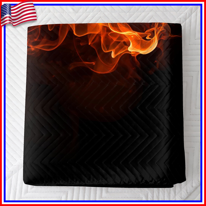 Couvre-lit matelassé Fiery Flames toutes tailles, Twin