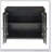 Black Console Table with Shelf Inside