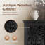 Armoire d'appoint en bois sculpté à 2 portes avec tiroir Anadia-1430720658