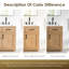 Meuble-lavabo double avec base en bois Gavino-148278213