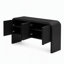 Console/buffet rustique de 158 cm (62,2 pouces) à motif ondulé, avec 4 portes et tablette réglable-851160995