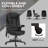 HOMCOM 6 Point Vibrating Massage Office Chair with Heat,Velvet High Back Executive Office Chair with Reclining Backrest,Padded Armrests and Remote,Black-1551310151