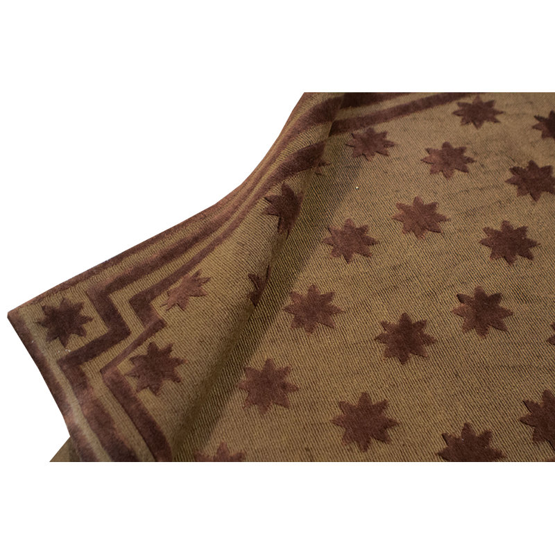 Hand-Knotted High-Quality Gold and Brown Area Rug