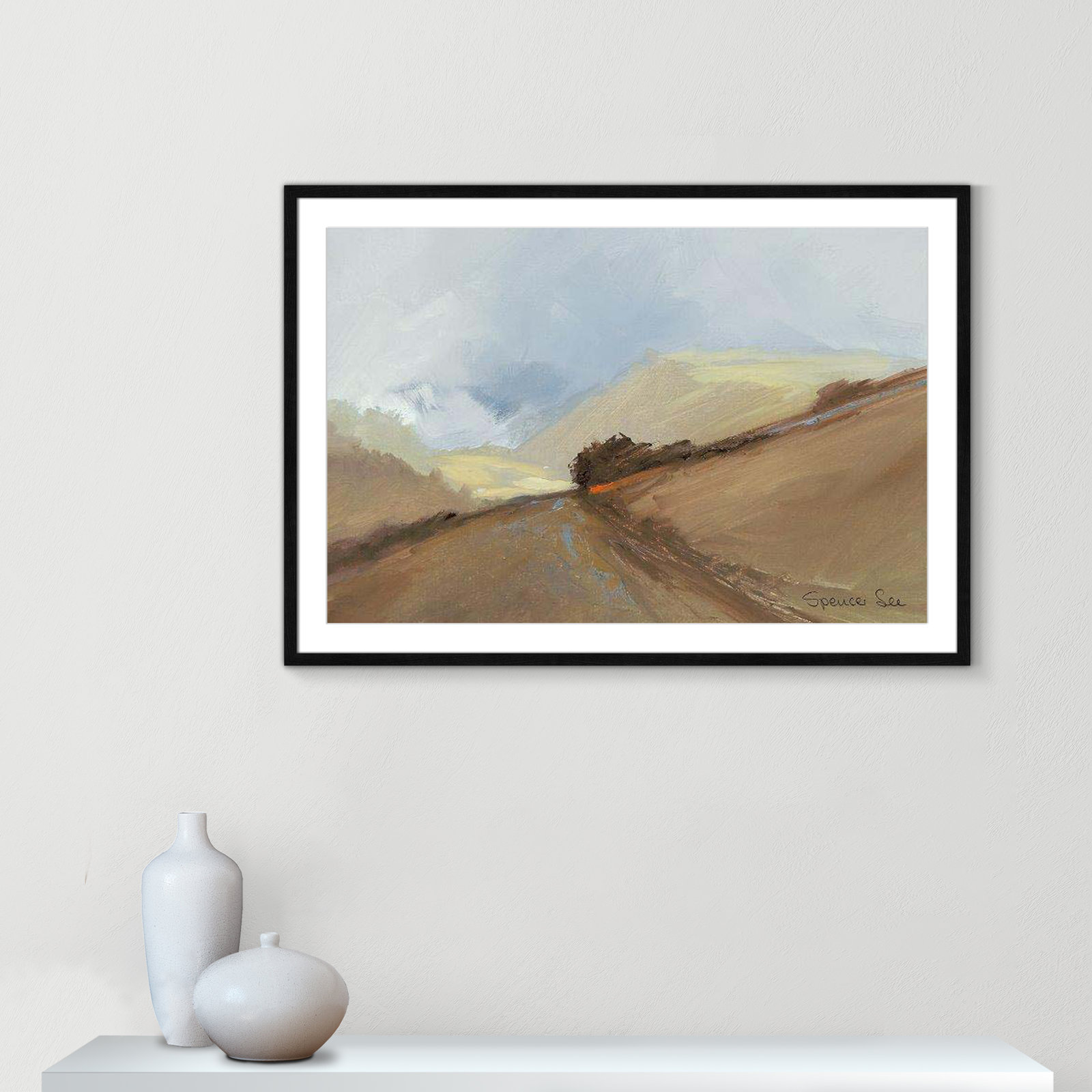 Heaven and Earth II Print, Black Framed, 29.5" H x 41.5" W x 0.75" D