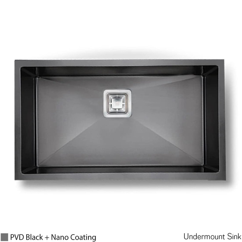 Évier de cuisine encastrable 33 po x l 18 po avec accessoires, Bronze-noir