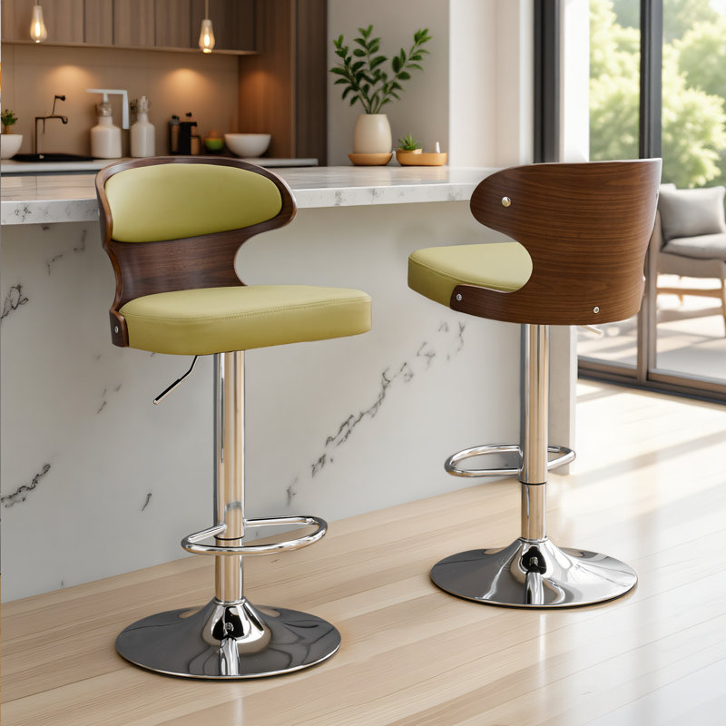 360° adjustable rotating high-back bar stool (Set of 2), 2