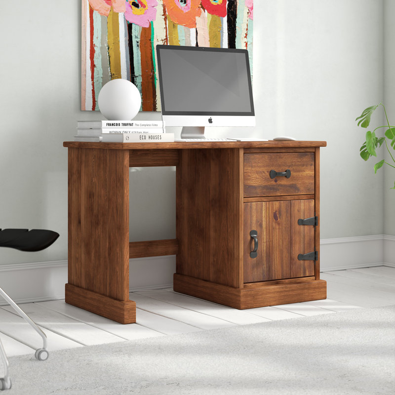 Broussard Solid Wood Top Writing Desk