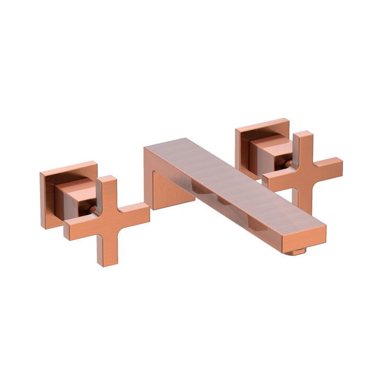 Skylar Wall Mount Bathroom Faucet, Antique Brass