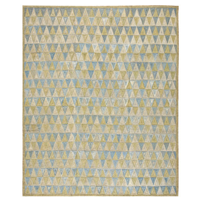 Hand Hooked Wool Geometric Area Rug