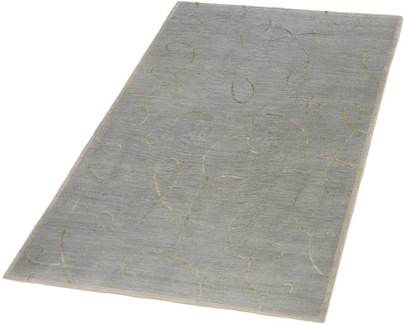 Waltz Hand Woven Silk and Wool Abstract Area Rug