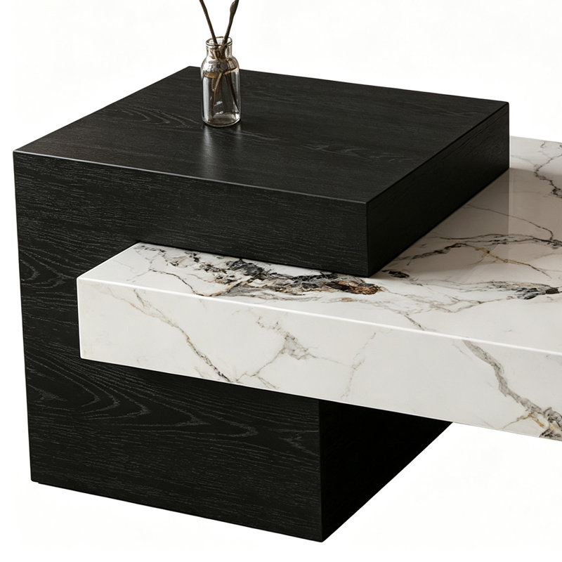 Janousek, H 13,77 po x l 51,18 po x P 23,62 po, Blanc / noir / gris