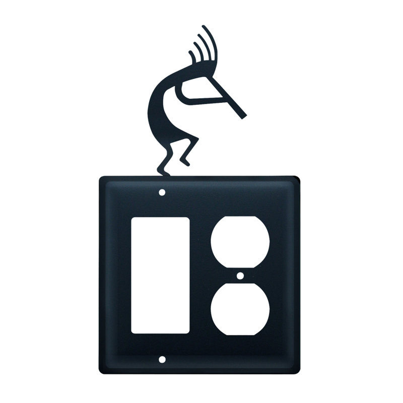 Kokopelli 2-Gang Duplex Outlet / Rocker Combination Wall Plate