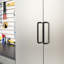 Série, armoire de garage, finition gris métallique, mécanisme, capacité de résistance à l'eau et à la chaleur, panneau de classe E0, fonctionnalité pour tablettes à hauteur réglable, configuration de support en métal double robuste