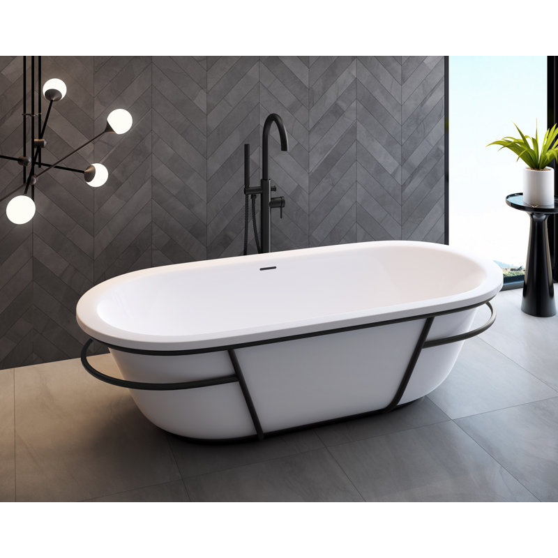 Eden 67" Freestanding Bathtub With No Faucet