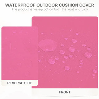 3" Deep Seat Cushion Ticking Stripe - Water-Resistant, 24" W x 24" D, Pink