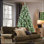Arbre de Noël 7 pi avec 82 pommes de pin - 1348 pointes, PVC mélangé et branches à aiguille dure
