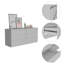 Commode double 6 tiroirs, plateau supérieur, blanc-1194441720