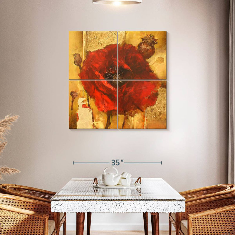 Harnek Poppy Flower, 38" H x 38" W