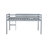 Full Rubber Wood Loft Bed With Ladder,Grey-2057931899
