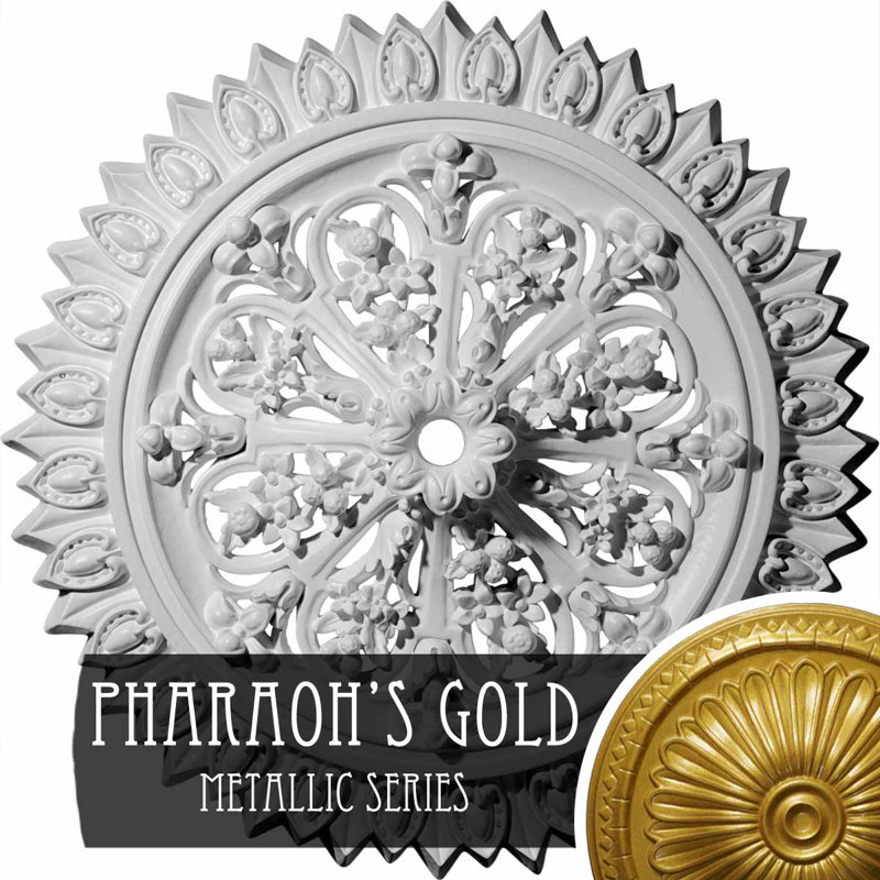 Médaillon de plafond Endurathane Lariah, 24 3/4 po de diamètre extérieur 1 3/8 po x P 3 1/4 po (convient aux auvents jusqu'à 1 3/8 po)