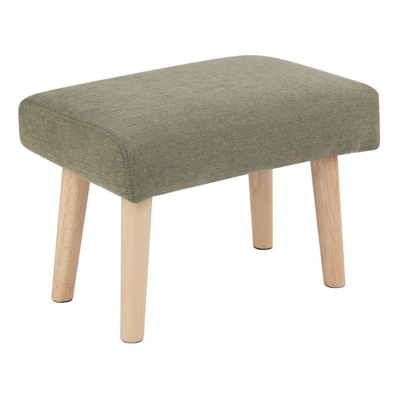 Saskia 50cm Wide Rectangle Footstool Ottoman, Green