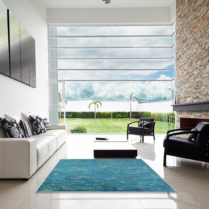 Groveton Abstract Indoor Rug, Square 7'
