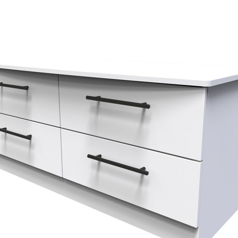 Fully Assembled Airron 4 - Drawer Chest of Drawers, White Ash