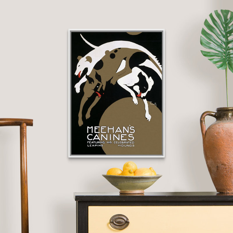 «Meehans Canines, Hound Circus Dogs», affiche rétro, par Alfonso Iannelli Alfonso Iannelli, reproduction d'art sur toile