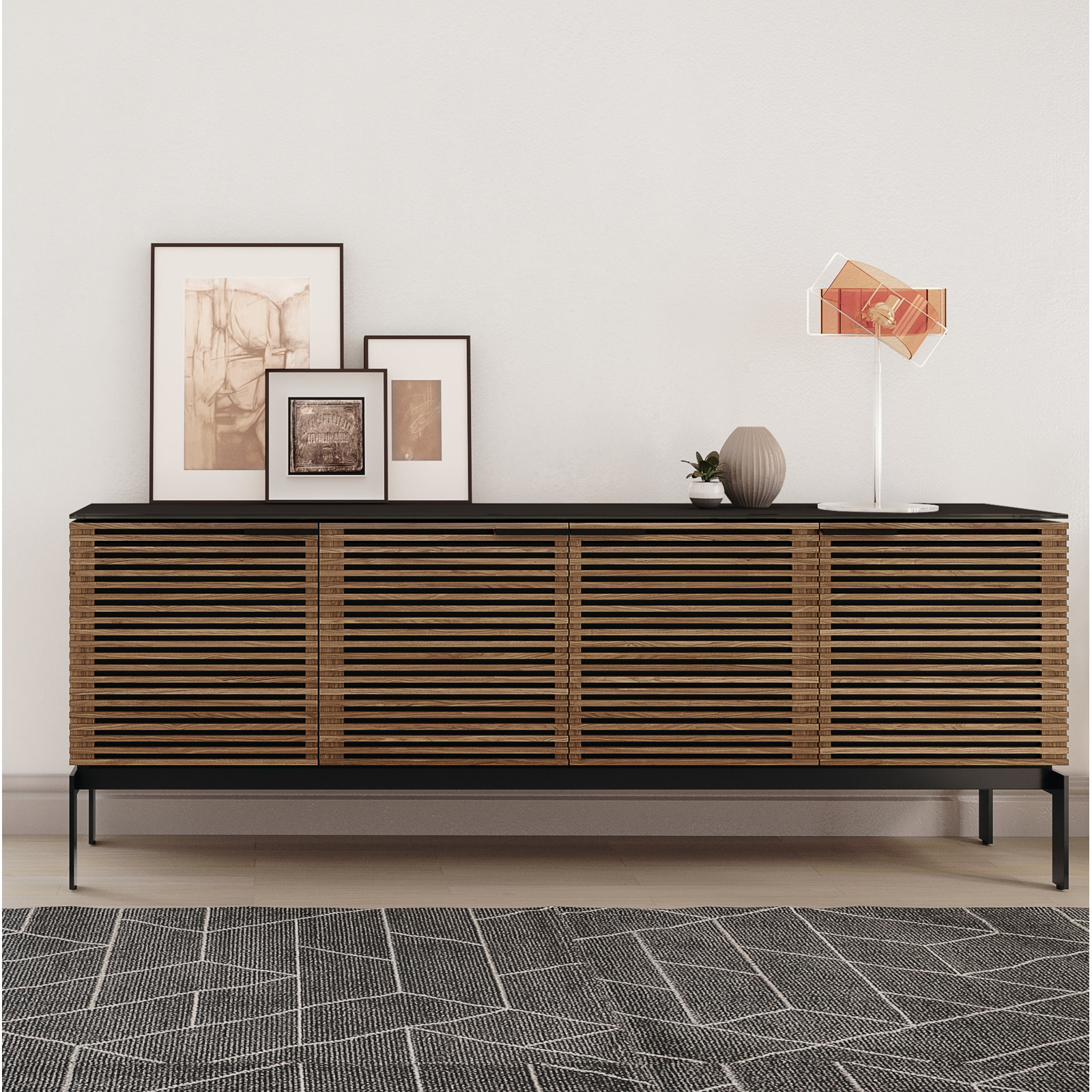 Corridor 79'' Media Console, Natural Walnut