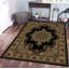 Tapis noir à motif de médaillon oriental traditionnel Columbus-23603128