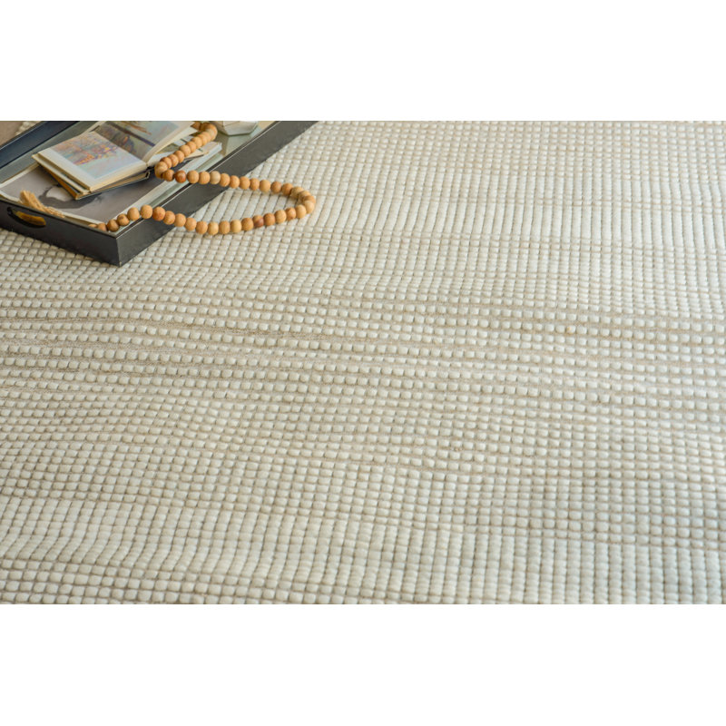 Metrix Hand Tufted New Zealand Wool Light Beige/Ivory Area Rug, 14'X18'